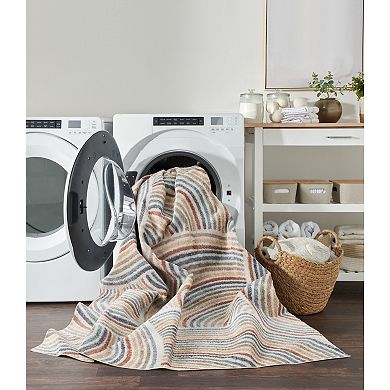 Nourison Astra Abstract Rainbows Kids Washable Indoor Rug