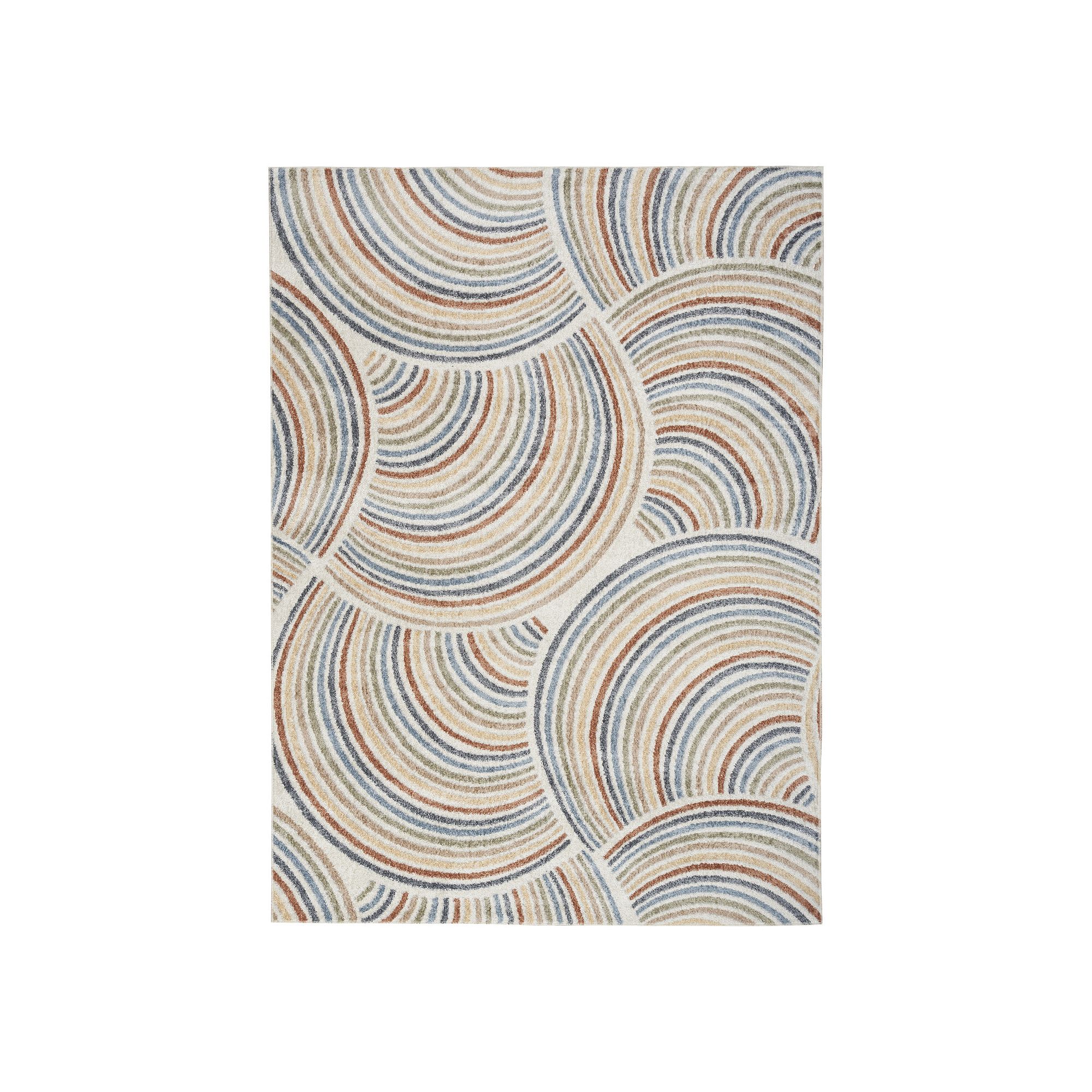 Nourison Astra Abstract Rainbows Kids Washable Indoor Rug, Ivory Teamcolor