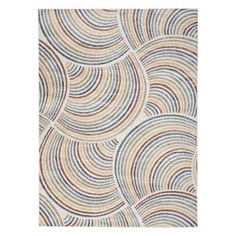 Nourison Astra Abstract Rainbows Kids Washable Indoor Rug