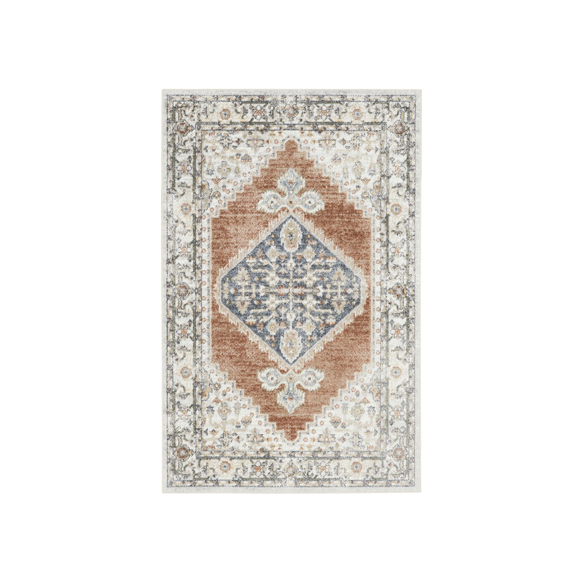 Nourison Astra Vintage Persian Washable Indoor Rug, Gray Team