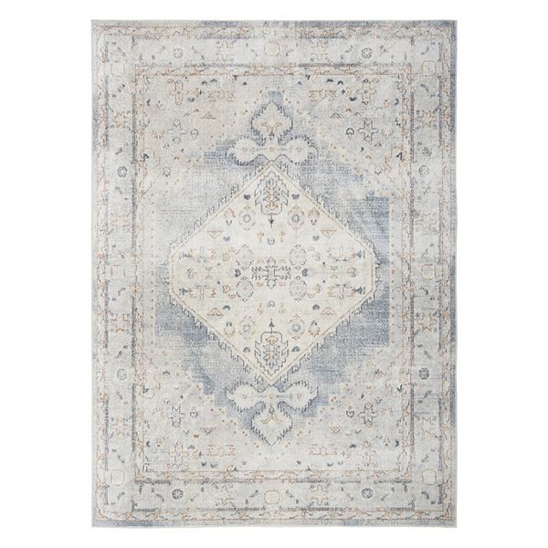 Nourison Astra Machine Washable Vintage Persian Indoor Rug Light Blue 7'10" x 10'