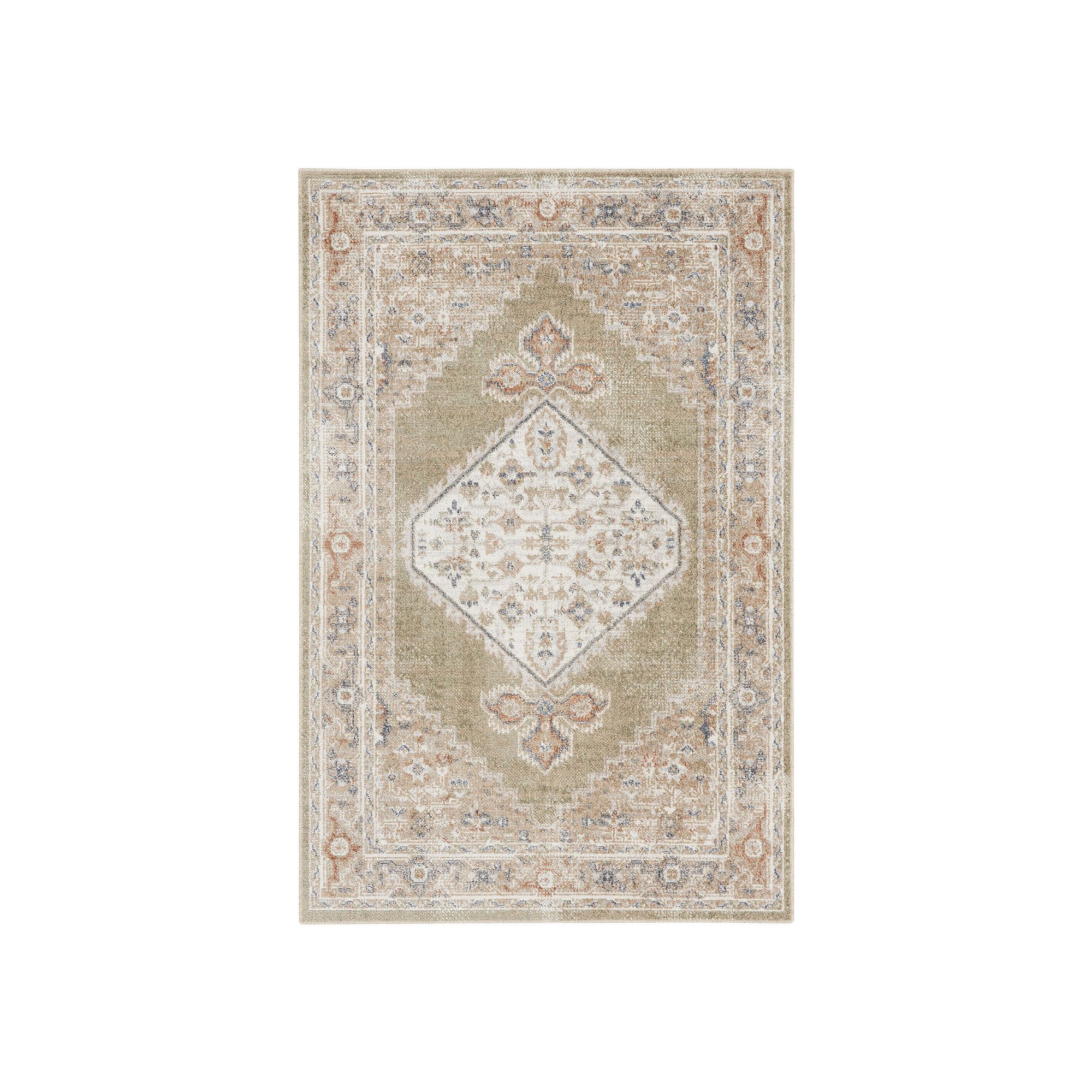 Nourison Astra Vintage Persian Washable Indoor Rug, Green Team