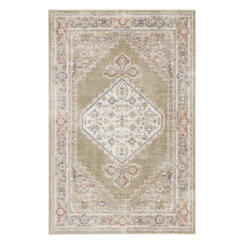 Nourison Astra Vintage Persian Indoor Rug, Green, 9X12 Ft