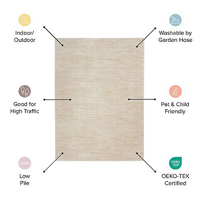 Nourison Essentials Contemporary Bordered Indoor/Outdoor Rug