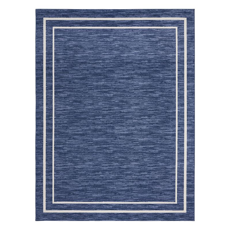 UPC 099446148506 product image for Nourison Essentials Contemporary Bordered Indoor/Outdoor Rug, Blue, 3X5 Ft | upcitemdb.com
