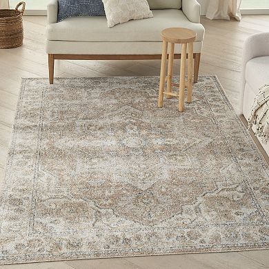 Nourison Astra Vintage Medallion Washable Indoor Rug