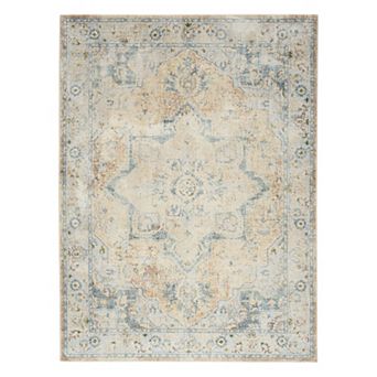 Nourison Astra Vintage Medallion Washable Indoor Rug