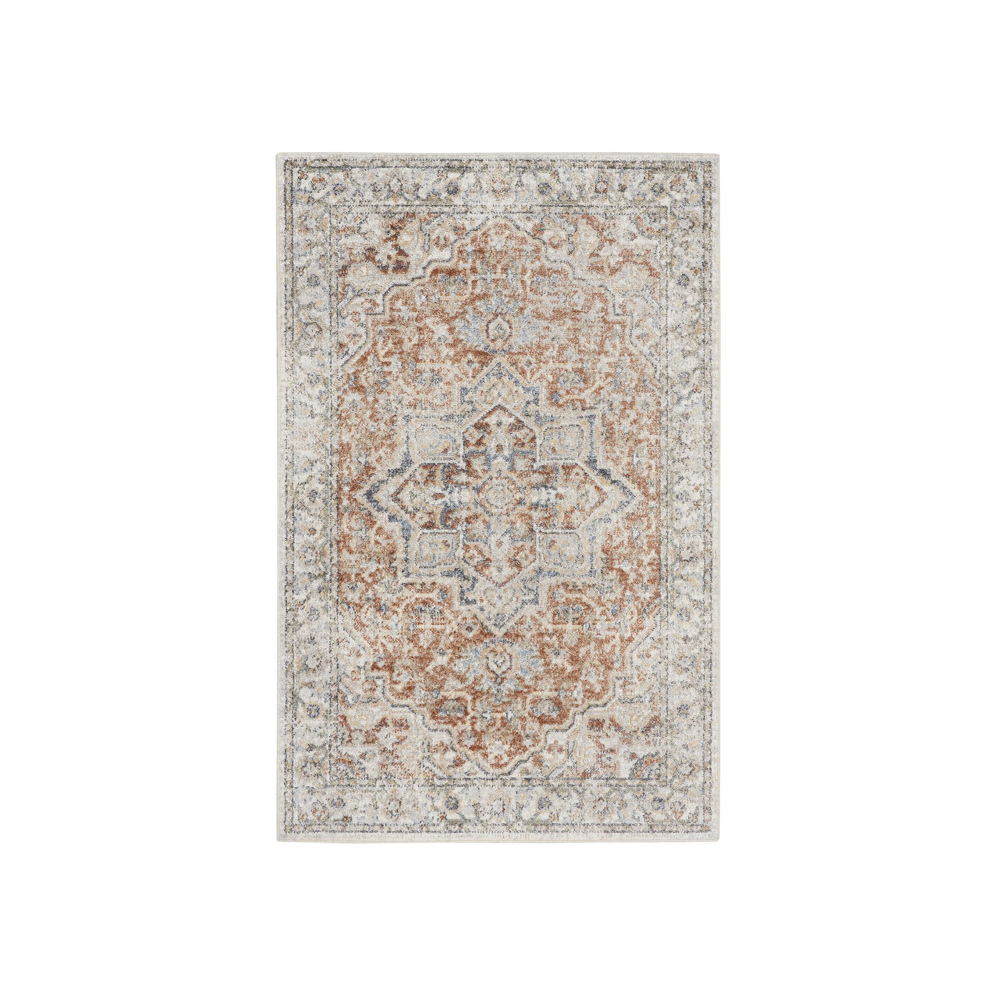 Nourison Astra Vintage Medallion Washable Indoor Rug, Gold Team