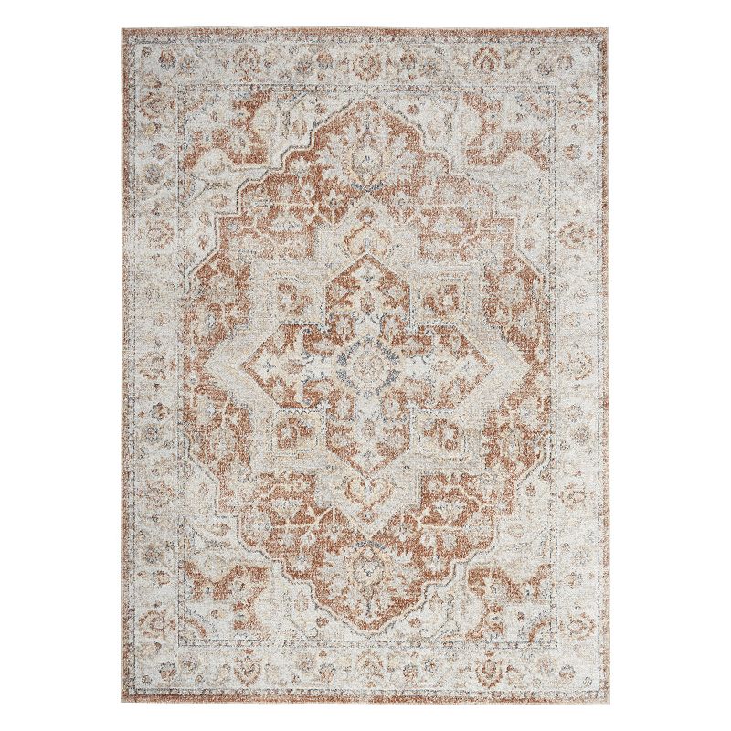 Nourison Astra Machine Washable Persian Gold/Multicolor 4  x 6  Area Rug (4x6)