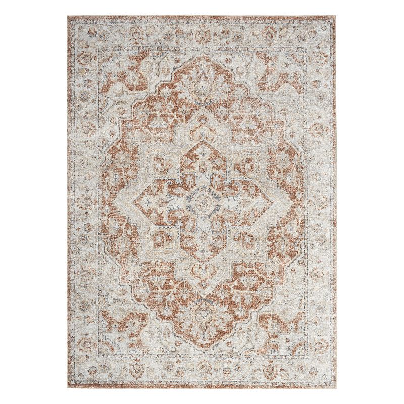 Nourison Astra Machine Washable Persian Gold/Multicolor 4  x 6  Area Rug (4x6)