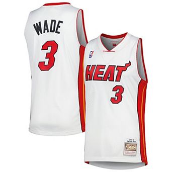 Men's Mitchell & Ness Dwyane Wade White Miami Heat Hardwood Classics 2005-06 Swingman Jersey