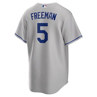 Men's Nike Freddie Freeman Gray Los Angeles Dodgers Road Replica Player Jersey