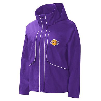 Women's G-III 4Her by Carl Banks Purple Los Angeles Lakers Last Shot Full-Zip Hoodie