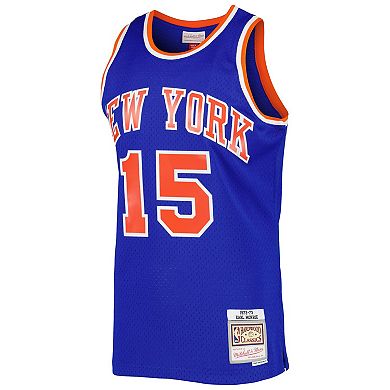 Men's Mitchell & Ness Earl Monroe Blue New York Knicks 1972/73 Hardwood Classics Swingman Jersey