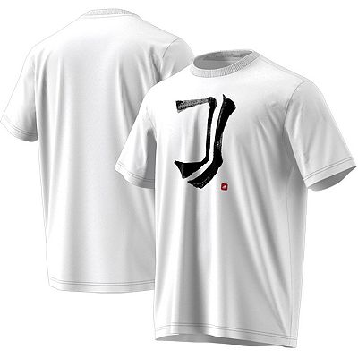 Men s adidas White Juventus Chinese Calligraphy T Shirt