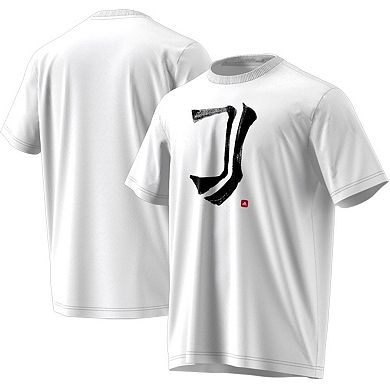 Men's adidas White Juventus Chinese Calligraphy T-Shirt