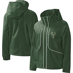 Men's Fanatics Branded Hunter Green Milwaukee Bucks Rainbow Shot Full-Zip  Hoodie