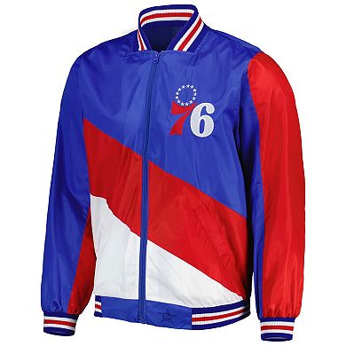 Men's JH Design Royal Philadelphia 76ers Ripstop Nylon Full-Zip Jacket