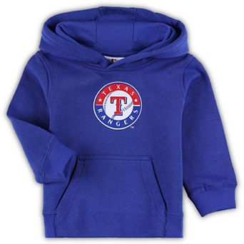 Toddler Royal Texas Rangers Team Primary Logo Fleece Pullover Hoodie