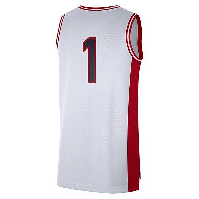 Men's Nike #1 White Arizona Wildcats Limited Retro Jersey
