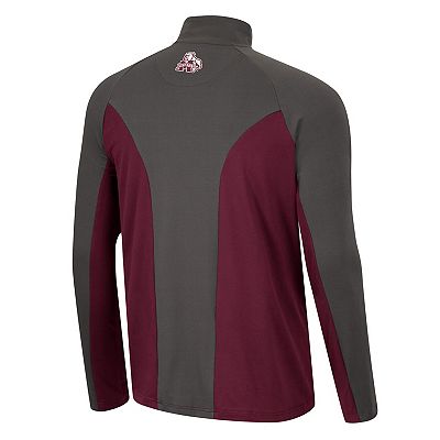 売れ筋商品|||コロシアム シャツ トップス レディース Men's Maroon, Charcoal Mississippi State Bulldogs Two Yutes Raglan Quarter-Zip Windshirt Maroon, Charcoal Men's Colosseum Maroon/Charcoal Mississippi State Bulldogs