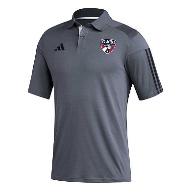 Men's adidas Gray FC Dallas 2023 On-Field Training Polo