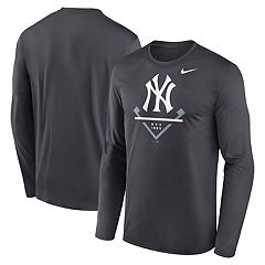 Women's The Wild Collective Gray New York Yankees Cropped Long Sleeve T-Shirt Size: Medium
