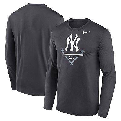 Men s Nike Anthracite New York Yankees Icon Legend Performance Long Sleeve T Shirt