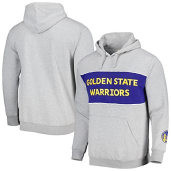 Men's Fanatics Branded Heather Gray Golden State Warriors Wordmark French Terry Pullover Hoodie