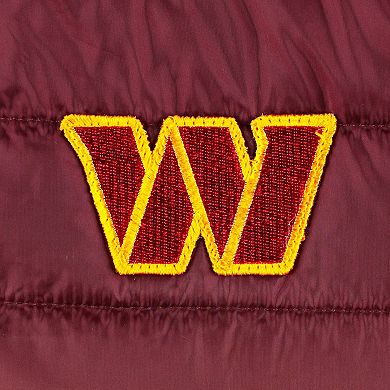 Women's The Wild Collective Burgundy/Gold Washington Commanders Color Block Full-Zip Puffer Jacket