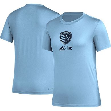 Women's adidas Light Blue Sporting Kansas City AEROREADY Club Icon T-Shirt