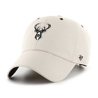 Men's '47 Cream Milwaukee Bucks Lunar Clean Up Adjustable Hat