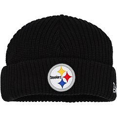 Outerstuff Youth Girls Black Pittsburgh Steelers Team Cable Cuffed Knit Hat  with Pom