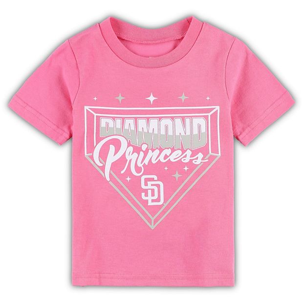 Girls Toddler Pink San Diego Padres Diamond Princess T-Shirt