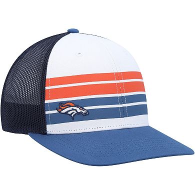 Youth '47 White/Blue Denver Broncos Cove Trucker Snapback Hat
