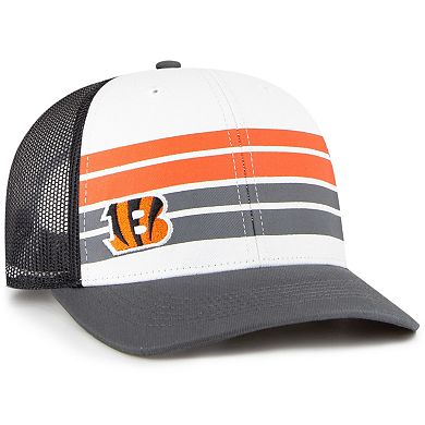Youth '47 White/Charcoal Cincinnati Bengals Cove Trucker Snapback Hat
