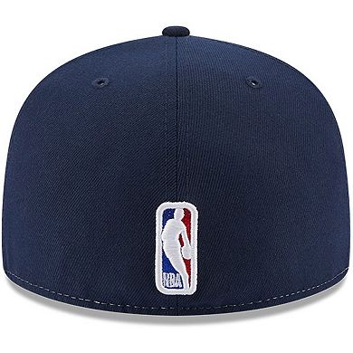 Men's New Era White/Navy Minnesota Timberwolves Back Half 9FIFTY Fitted Hat