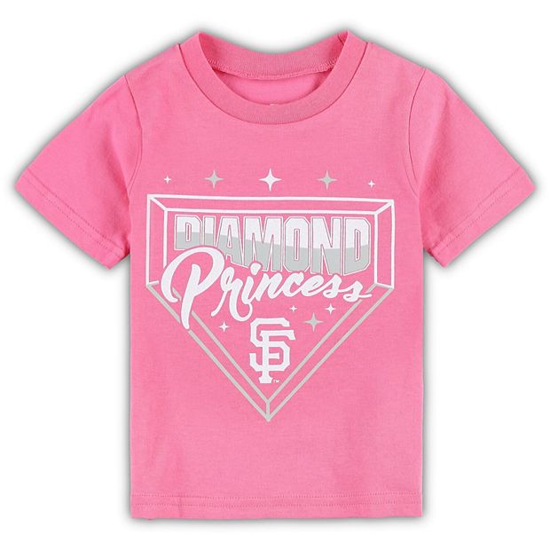 Girls Toddler Pink San Francisco Giants Diamond Princess T Shirt