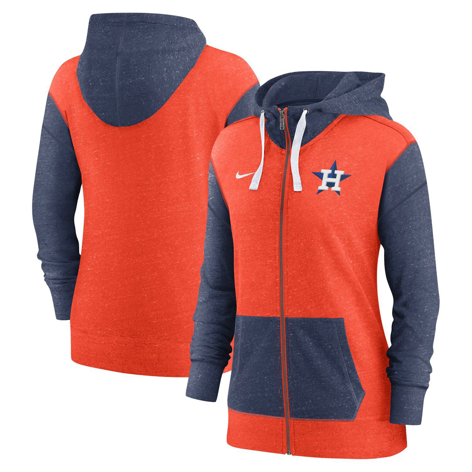 Men's Nike Navy/Orange Houston Astros Cooperstown Collection V-Neck  Pullover Windbreaker