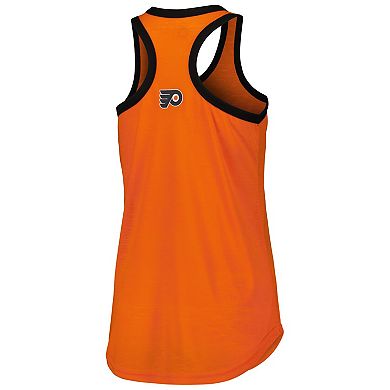 Women's G-III 4Her by Carl Banks Orange Philadelphia Flyers First Base Racerback Scoop Neck Tank Top