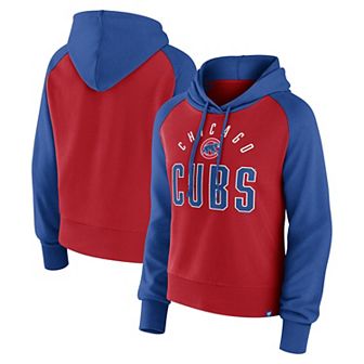 Women's Fanatics Branded Royal/Red Chicago Cubs Pop Fly Pullover Hoodie