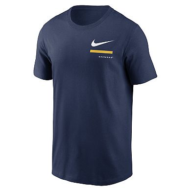 Men's Nike Navy Milwaukee Brewers Over the Shoulder T-Shirt
