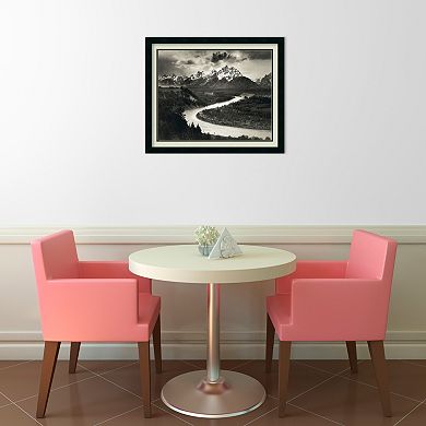 The Tetons and the Snake River, Grand Teton National Park, Wyoming, 1942 Framed Wall Art