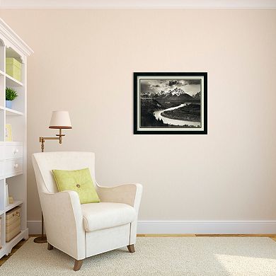 The Tetons and the Snake River, Grand Teton National Park, Wyoming, 1942 Framed Wall Art