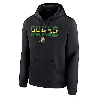 Men's Fanatics Branded Black Oregon Ducks Favorite Weekend Pullover Hoodie