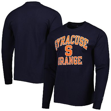 Men's Champion Navy Syracuse Orange High Motor Long Sleeve T-Shirt