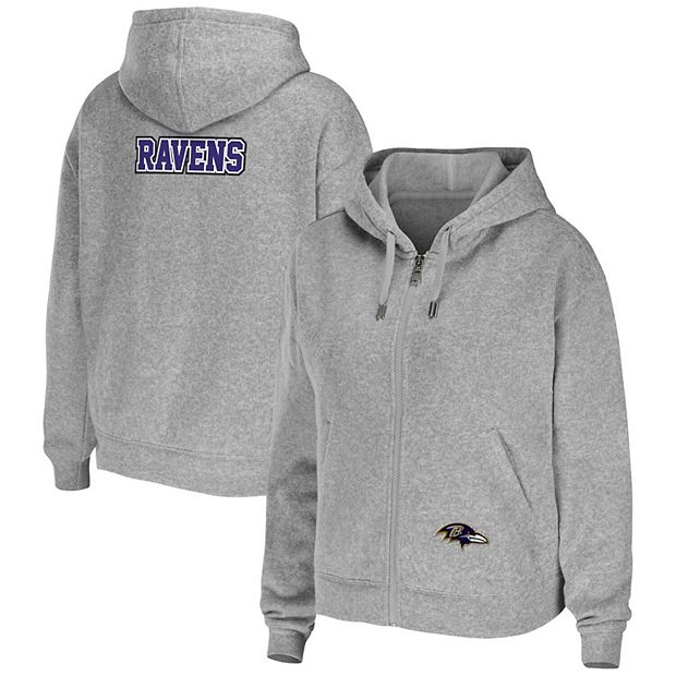 Women's WEAR by Erin Andrews Gray Philadelphia Eagles Full-Zip Hoodie