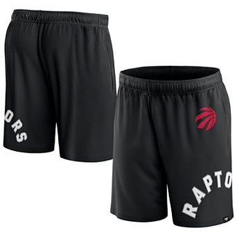 Men's Fanatics Branded Black Toronto Raptors Free Throw Mesh Shorts