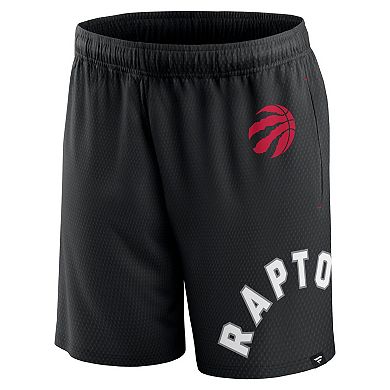 Men's Fanatics Branded Black Toronto Raptors Free Throw Mesh Shorts