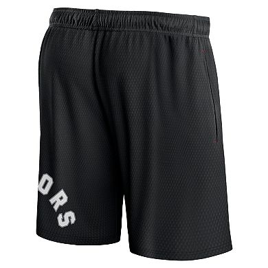 Men's Fanatics Branded Black Toronto Raptors Free Throw Mesh Shorts